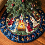 Presepe Copri Base per Albero di Natale Trapuntato