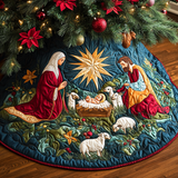 Stella di Betlemme Copri Base per Albero di Natale Trapuntato