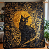 Felino Ammaliante Coperta Trapuntata