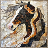 Cavallo Bellezza Nera Coperta Trapuntata
