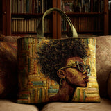 Lettrice Donna Nera Borsa Tote Trapuntata