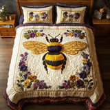 Set di Biancheria da Letto Trapuntata 3 Pezzi Fioritura Guardiano
