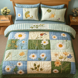 Set di Biancheria da Letto Trapuntata 3 Pezzi Bellezza Fiorente