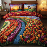 Set di Biancheria da Letto Trapuntata 3 Pezzi Bellezza Fiorente