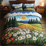 Set di Biancheria da Letto Trapuntata 3 Pezzi Orizzonte Fiorente