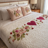 Amore Fiorito Runner da Letto Trapuntato