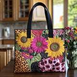 Gioia del Girasole in Fiore Borsa Tote Trapuntata