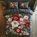 Set di Biancheria da Letto Trapuntata 3 Pezzi Fascino del Fiore