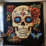 Teschio Fiorito Coperta Trapuntata