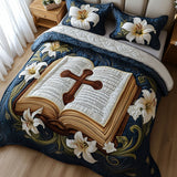 Set di Biancheria da Letto Trapuntata 3 Pezzi Fiori di Prayer
