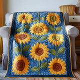 Girasole del Cielo Blu Coperta Trapuntata