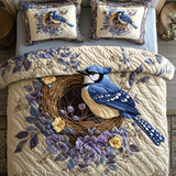 Set di Biancheria da Letto Trapuntata 3 Pezzi Bellezza Blu di Jay