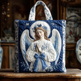 Grazia del Serafino Blu Borsa Tote Trapuntata