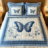 Set di Biancheria da Letto Trapuntata 3 Pezzi Ali Blu