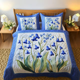 Set di Biancheria da Letto Trapuntata 3 Pezzi Giardino di Bluebell
