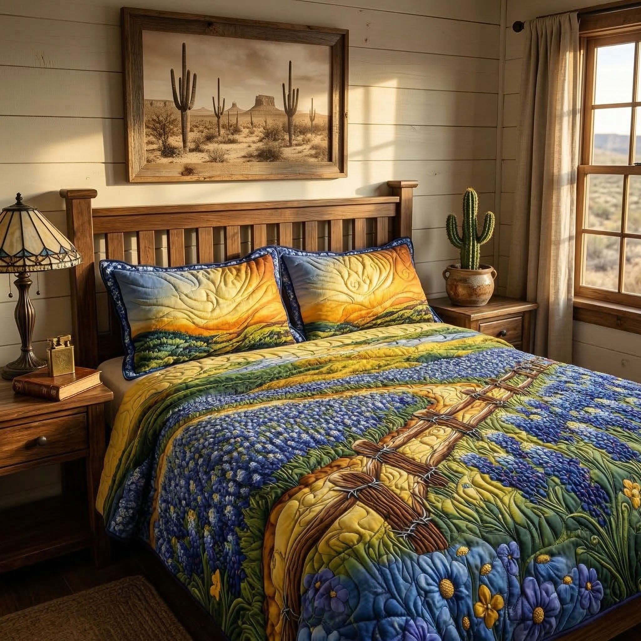 Set di Biancheria da Letto Trapuntata 3 Pezzi Sentiero di Bluebonnet