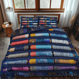 Set di Biancheria da Letto Trapuntata 3 Pezzi Bluish Spools