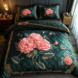Set di Biancheria da Letto Trapuntata 3 Pezzi Petali del Rossore