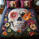 Set di Biancheria da Letto Trapuntata 3 Pezzi Bohémien Fioritura