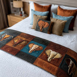 Elefante Boho Runner da Letto Trapuntato