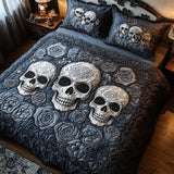 Set di Biancheria da Letto Trapuntata 3 Pezzi Giardino di Bone