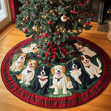 Feste del Border Collie Copri Base per Albero di Natale Trapuntato