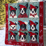 Beatitudine del Boston Terrier Coperta Trapuntata