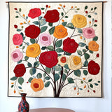 Bouquet di Rose Quilt Artistico da Parete