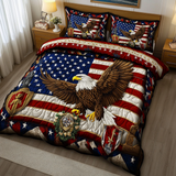Set di Biancheria da Letto Trapuntata 3 Pezzi Aquila Coraggiosa