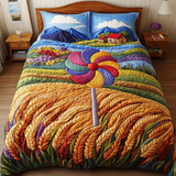 Set di Biancheria da Letto Trapuntata 3 Pezzi Luminoso Pinwheel