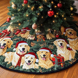 Golden Retriever Copri Base per Albero di Natale Trapuntato
