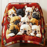 Beata Fantasia del Bulldog Coperta Trapuntata