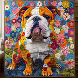 Giardino del Bulldog Coperta Trapuntata