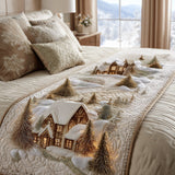 Natale in Baita Runner da Letto Trapuntato