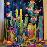 Notte di Cactus Coperta Trapuntata