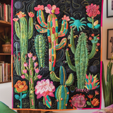 Fiore del Deserto di Cactus Coperta Trapuntata