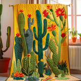 Raggi di Sole tra i Cactus Coperta Trapuntata