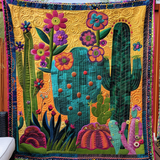 Sinfonia dell'Alba tra i Cactus Coperta Trapuntata