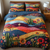 Set di Biancheria da Letto Trapuntata 3 Pezzi Campo del Cactus