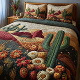 Set di Biancheria da Letto Trapuntata 3 Pezzi Orizzonte del Cactus
