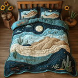 Set di Biancheria da Letto Trapuntata 3 Pezzi Miraggio del Cactus