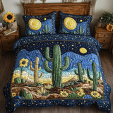 Set di Biancheria da Letto Trapuntata 3 Pezzi Luna del Cactus
