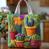 Sole del Mattino del Cactus Borsa Tote Trapuntata