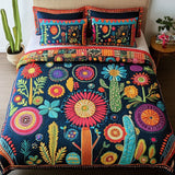 Set di Biancheria da Letto Trapuntata 3 Pezzi Serenità del Cactus