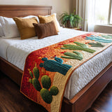 Serenità del Tramonto fra i Cactus Runner da Letto Trapuntato