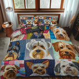 Set di Biancheria da Letto Trapuntata 3 Pezzi Canine Collectio
