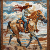 Cavaliere del Canyon Coperta Trapuntata