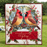 I Cardinali Appaiono Quando gli Angeli Sono Vicini Quilt Artistico da Parete