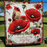 I Cardinali Appaiono Quando gli Angeli Sono Vicini Quilt Artistico da Parete