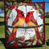 I Cardinali Appaiono Quando gli Angeli Sono Vicini Quilt Artistico da Parete